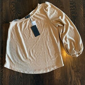 Gibson One Sleeve Gold Shimmer Women's Top